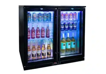 Black Double Door Bar Fridge