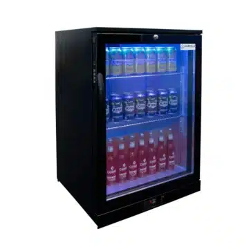 Black Single Glass Door Bar Fridge