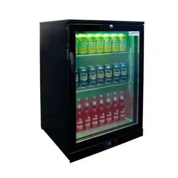 Black Single Glass Door Bar Fridge