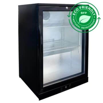 Black Single Glass Door Bar Fridge