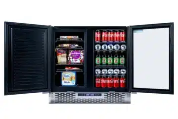 Norpole Fridge Freezer Combo Front view open doors